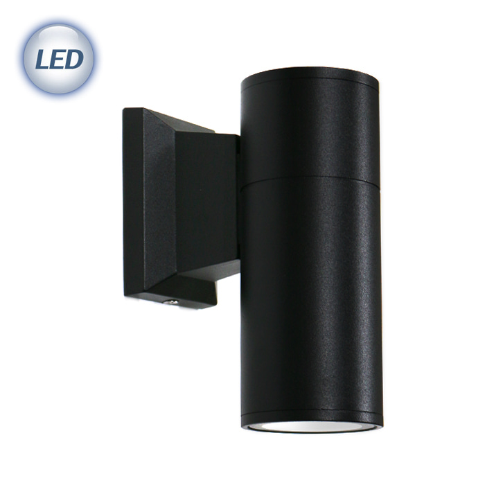 외부원통 LED GU10 1등 벽등(블랙)